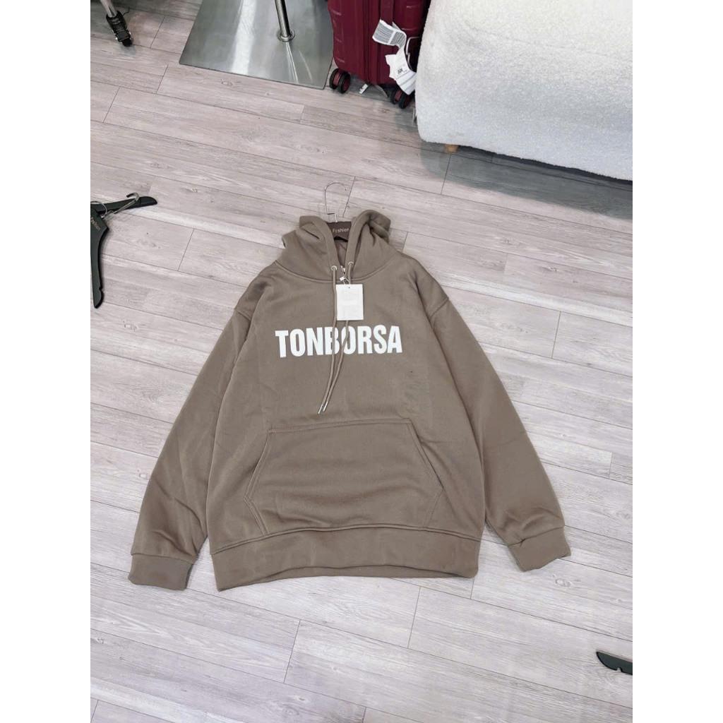 Áo khoác hoodie TONBORSA nỉ dệt xuất khẩu from cồ hàng đẹp xitin-A2124 - Đen