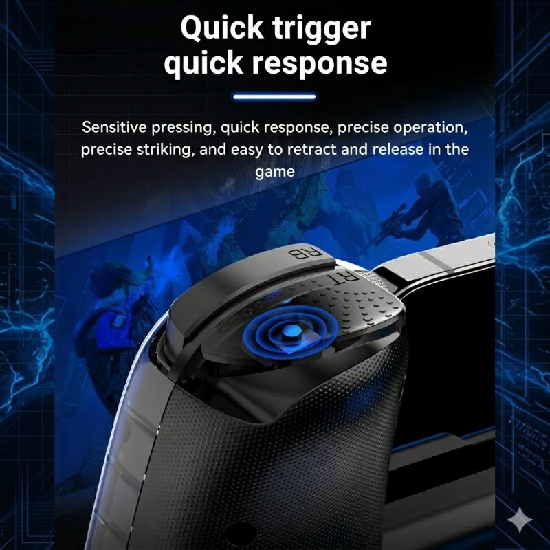 Gamepad Tay Game Không dây Bluetooth D6 mini hall joystick đa nền tảng cho máy tính - điện thoại - máy game Console hàng nhập khẩu