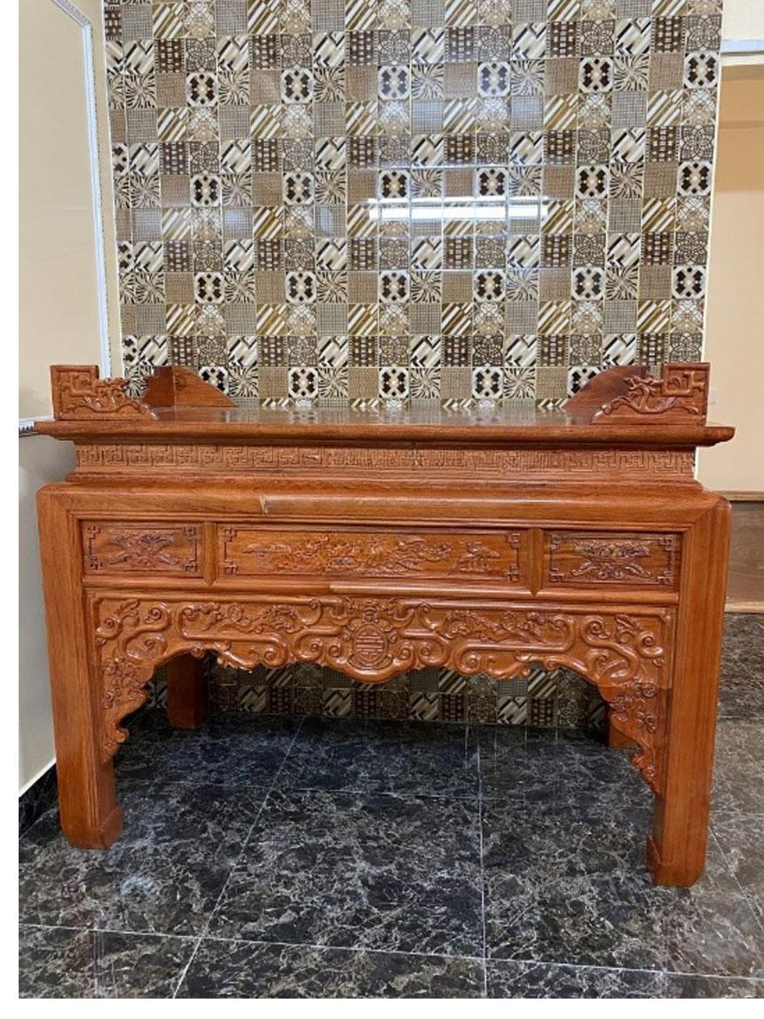 Án gian thờ gỗ muồng 1m75 , bàn thờ gỗ loại lớn