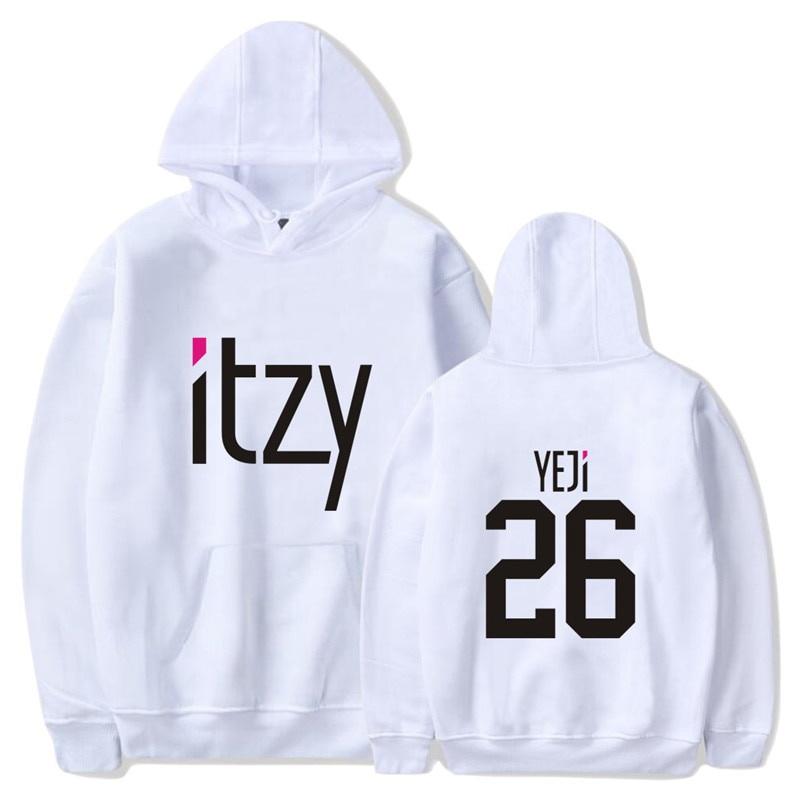 Thời Trang Hàn Quốc Mới Kpop ITZY Liêu YEJI YUNA RYUIN CHAERYEONG Khoác Hoodie K POP Có Mũ Áo Thun Nữ Harajuku Dạo