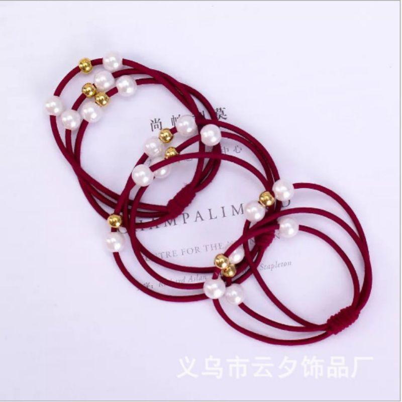Set 10 Chun Cột Tóc Đính Ngọc Nhân Tạo Đáng Yêu Phong Cách Hàn Quốc Hottrend 2020