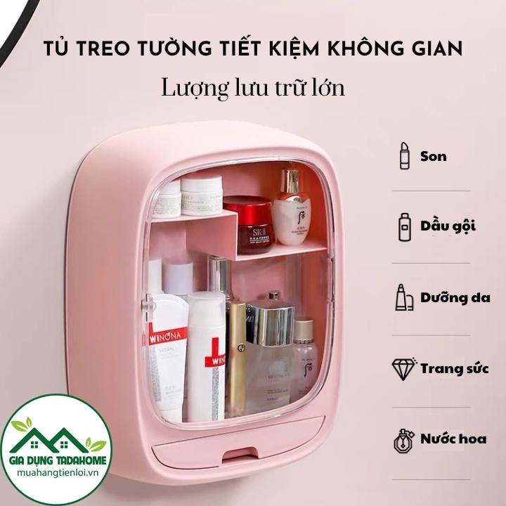 TỦ ĐỰNG MỸ PHẨM, TRANG SỨC, TỦ THUỐC Y TẾ TREO TƯỜNG CHỐNG NƯỚC (TẶNG KÈM MIẾNG DÁN) VIỆT NHẬT HOKORI 3635 - TADAHOME