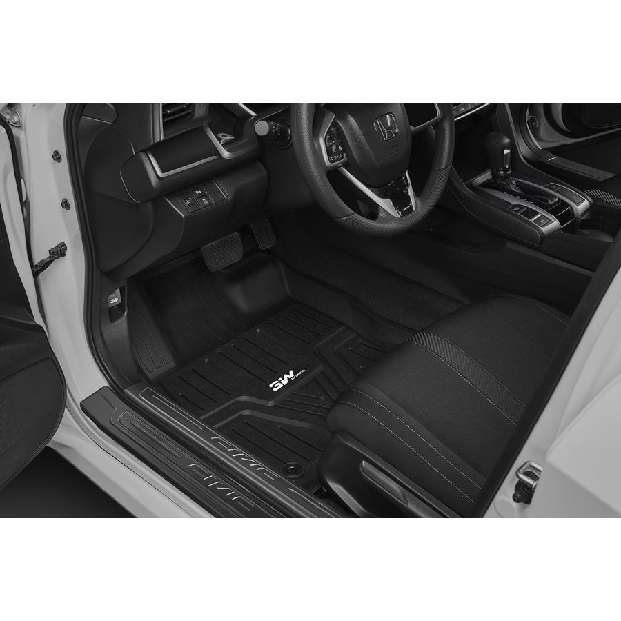 Thảm lót sàn xe ô tô HONDA BREEZE 2020- Nhãn hiệu Macsim 3W chất liệu nhựa TPE đúc khuôn cao cấp - màu đen