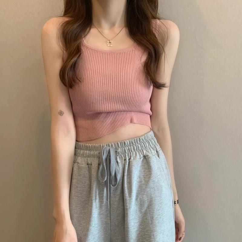 MS421 Áo ba lỗ croptop len tăm basic Quảng Châu