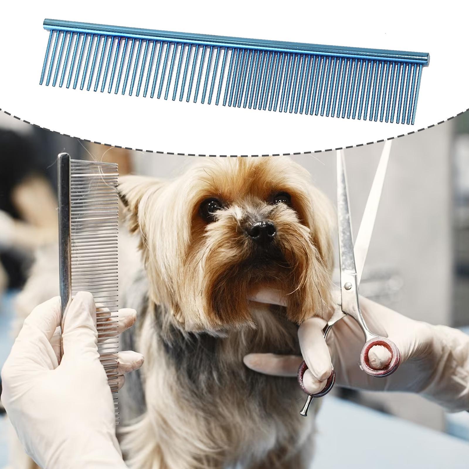 Dog Comb Cat Comb Shedding for Removing Tangles and Knots Pet Blue