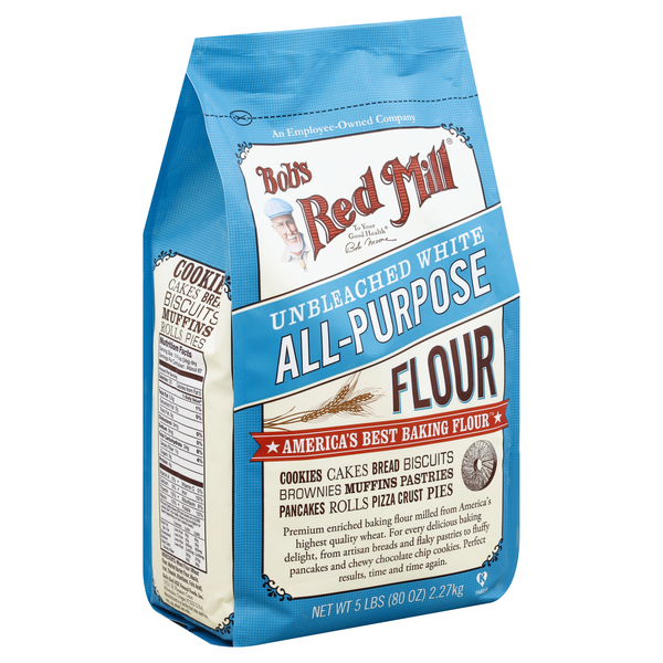 Bột mì đa dụng không tẩy 2.27kg - Bob's Red Mill (Unbleached All Purpose Flour)