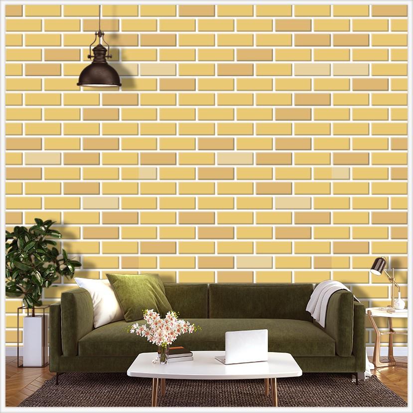 Decal Dán Tường Giả Gạch Mã | Giấy Dán Tường Giả Gạch Chống Nấm Mốc Chất Liệu Decal Dễ Dàng Lau Chùi