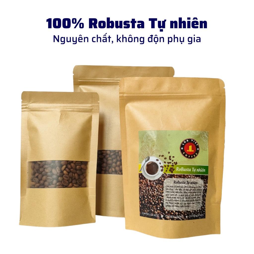 Cà phê nguyên chất ROBUSTA TỰ NHIÊN pha phin và pha máy cafe rang xay vị đắng vừa