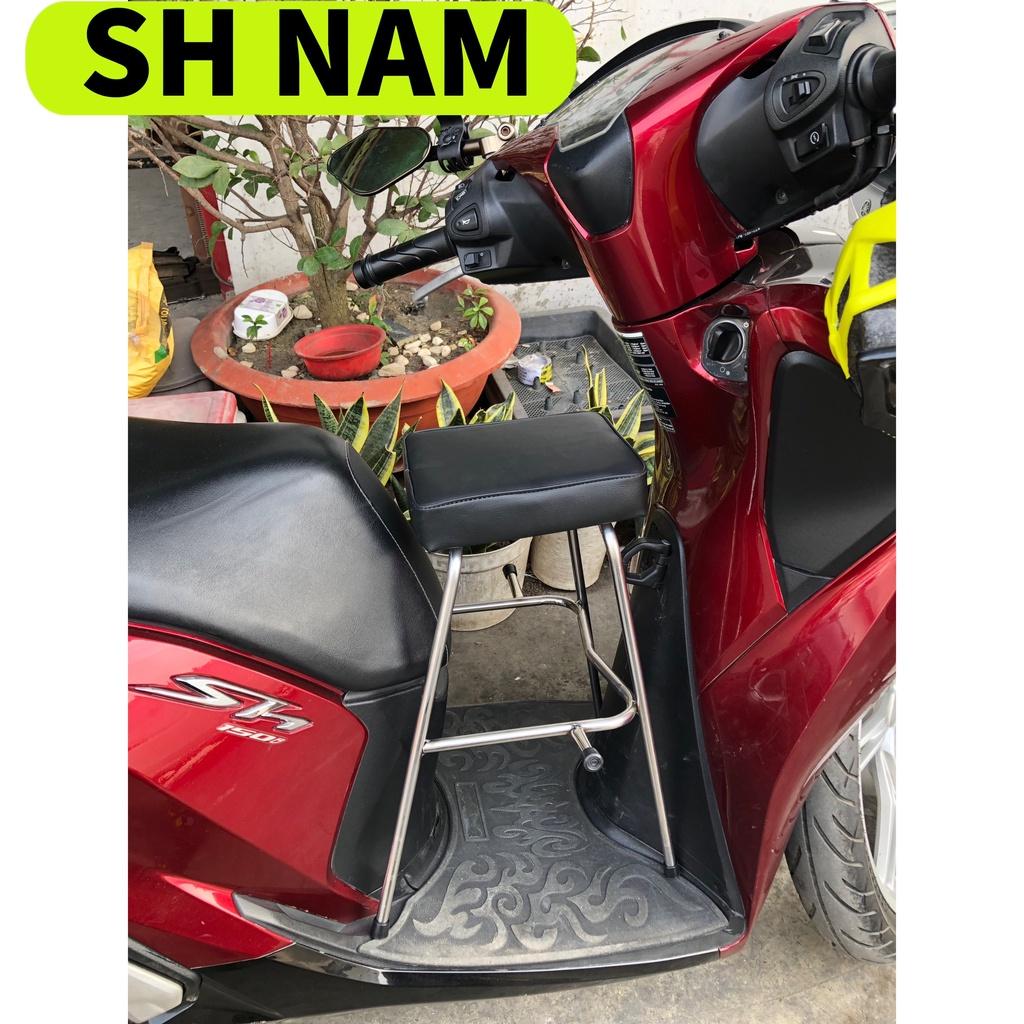 Ghế ngồi xe máy cho bé  SỈ= LẺ  Xe Tay Ga Yên Nệm, Không Tựa,,An Toàn Cho Bé , GHẾ ĐÔN GA INOX YÊN NỆM