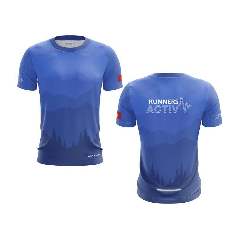 Áo Chạy Bộ Activ Runners Nam - Xanh Blue