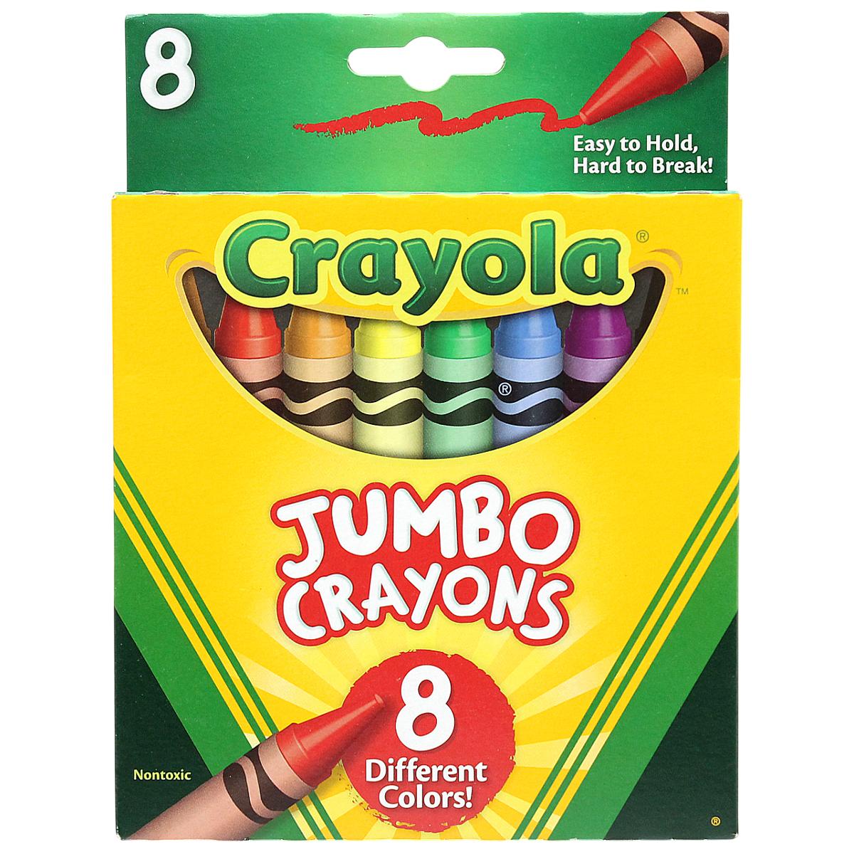 Hộp 8 Bút Sáp Màu Crayon Dạng Thỏi Lớn - Crayola 520389