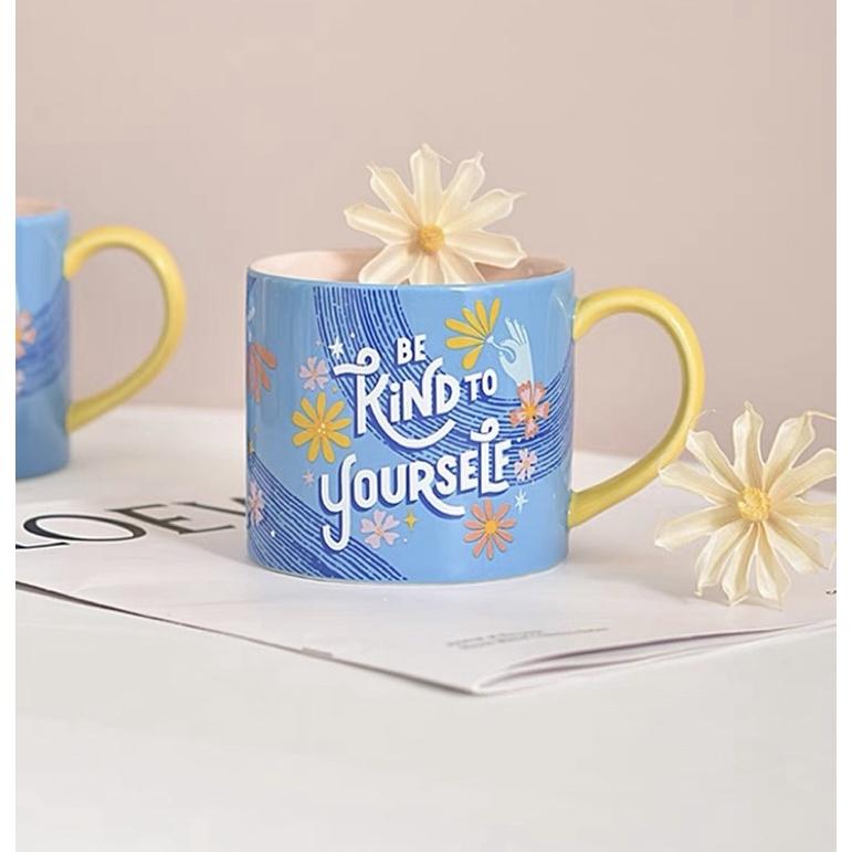 Ly cốc cao cấp chịu nhiệt màu sắc tương phản Be kind to other