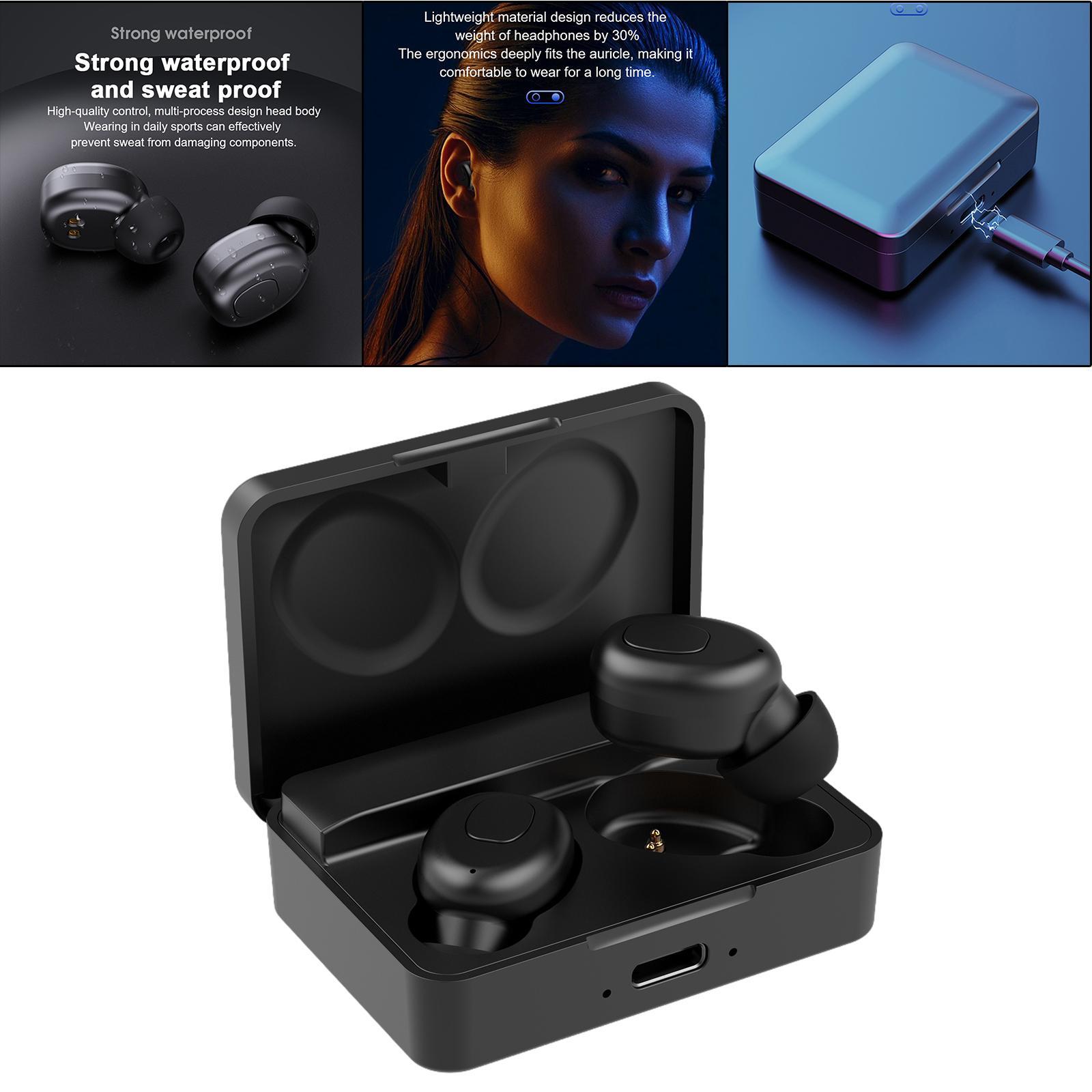 Wireless Bluetooth 5.0 Gaming Gaming Earphones Waterproof Black