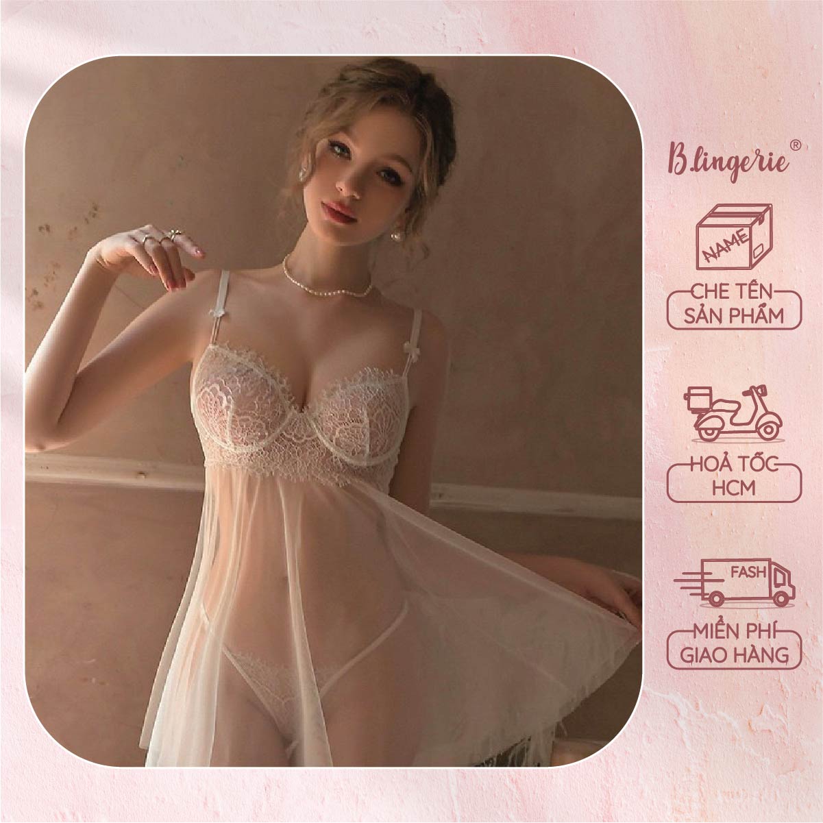 Váy Ngủ Gợi Cảm Nữ Tính - B.Lingerie