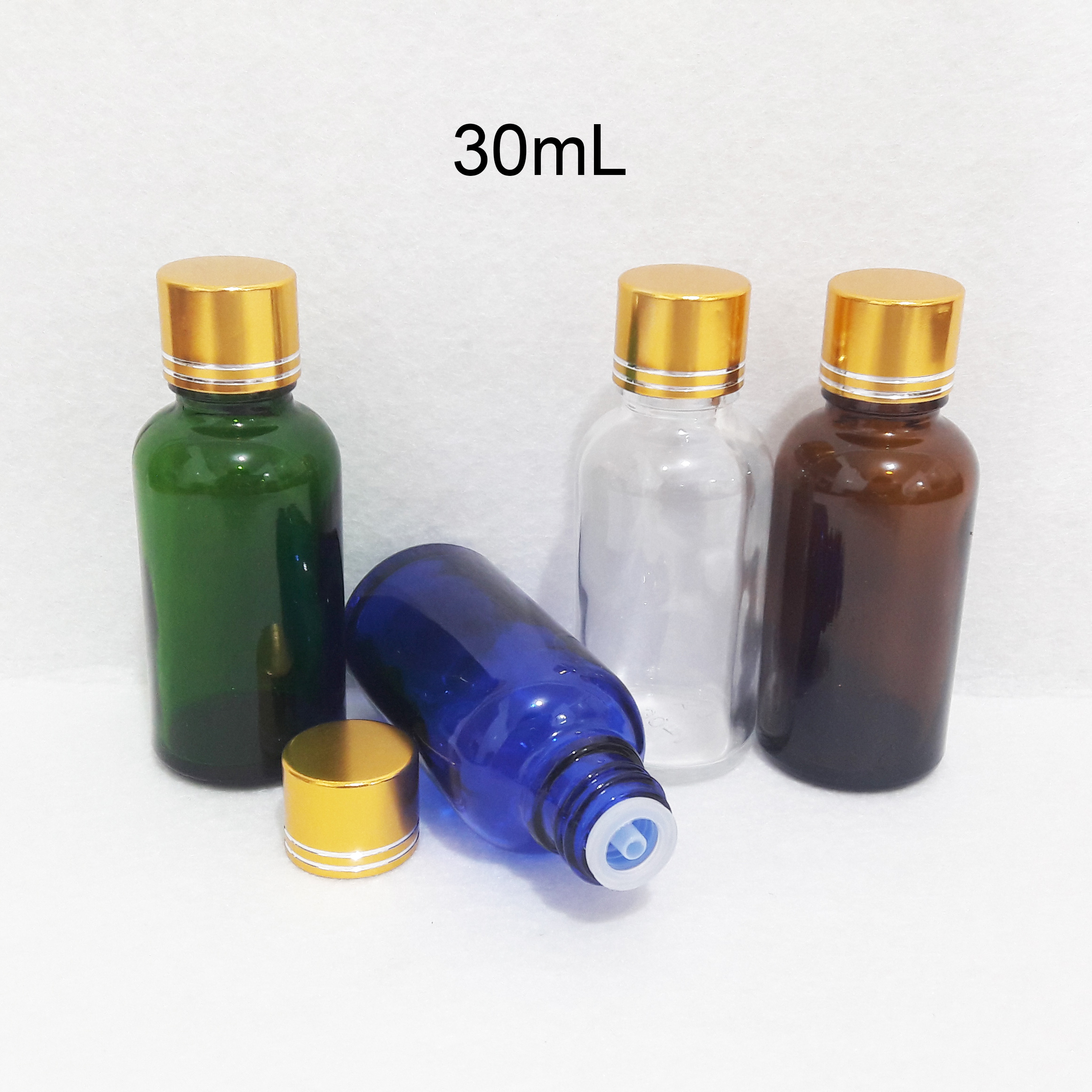 Chai Tinh Dầu 30ml Nắp Nhỏ Giọt Vàng Thân Nhiều Màu Siêu Xinh
