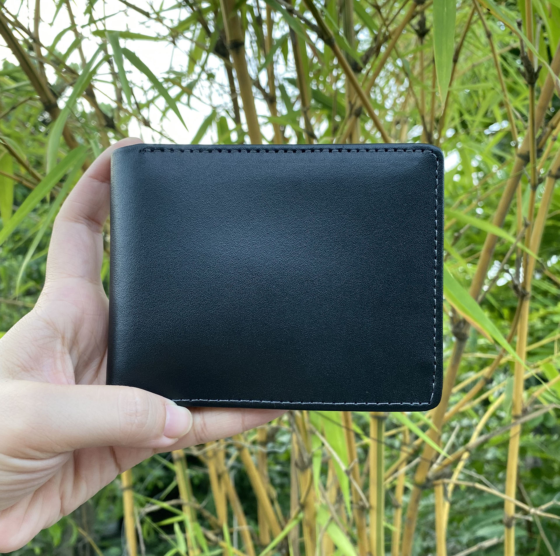 Ví nam da bò Nappa cao cấp nhiều ngăn chứa thẻ PQ Leather PV8, da thật full hộp làm quà tặng bảo hành 12 tháng