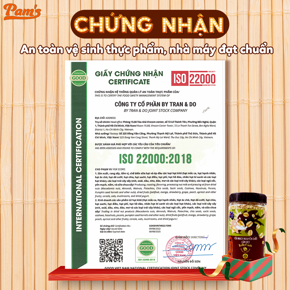 Yến Mạch Cán Dẹt Nhập Khẩu Úc Pams 500g/hũ, Yến Mạch Cao Cấp, Giàu Chất Xơ, Thích Hợp Dùng Ăn Kiêng