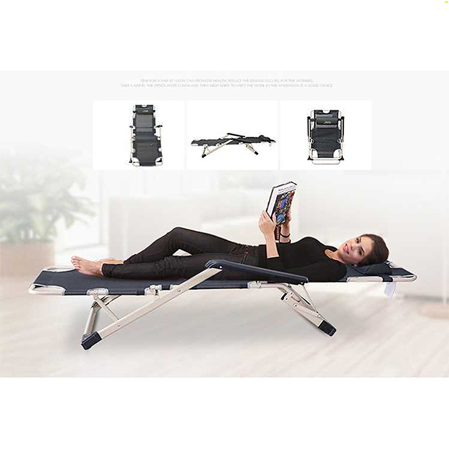 Ghế xếp thư giãn siêu thoáng tặng kèm đệm phủ 3D