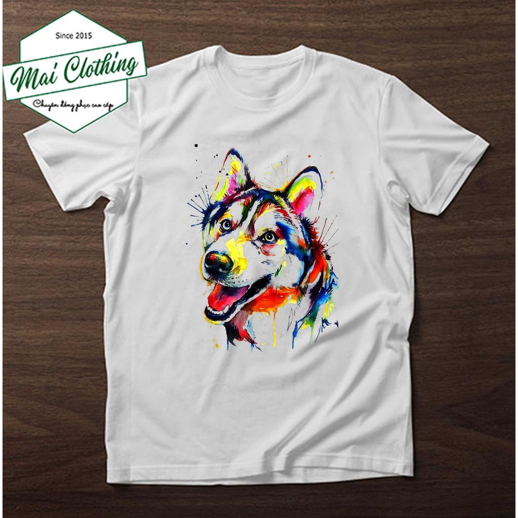 ️ Áo thun trắng Trơn Nam nữ In hình chó mèo chất liệu Cotton 100% cao cấp, giá rẻ nhất thị trường - MaiClothin