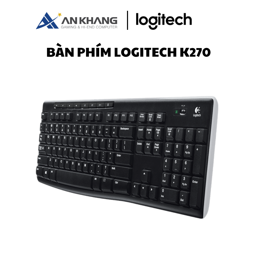 Bàn phím Logitech K270 - Hàng Chính Hãng - Bảo Hành 36 Tháng
