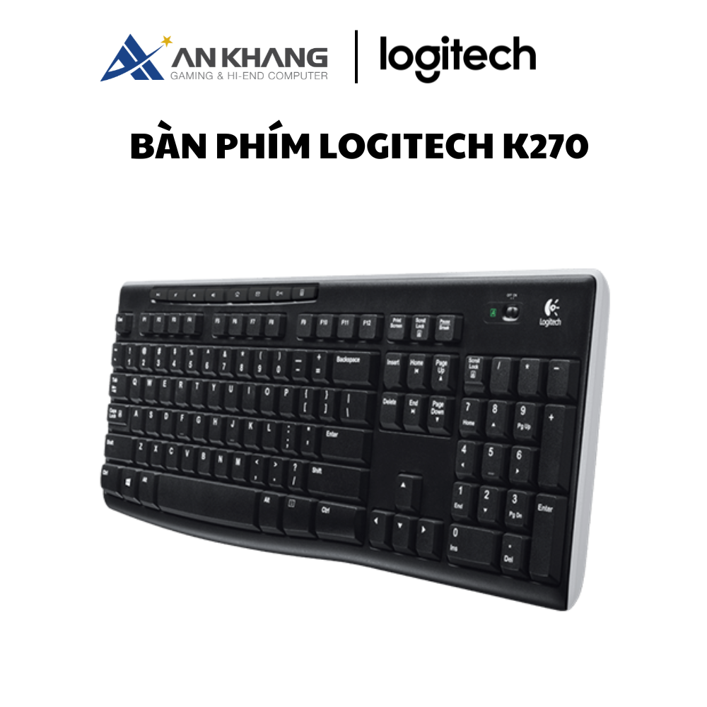 Bàn phím Logitech K270 - Hàng Chính Hãng - Bảo Hành 36 Tháng [Lỗi 1 đổi 1]