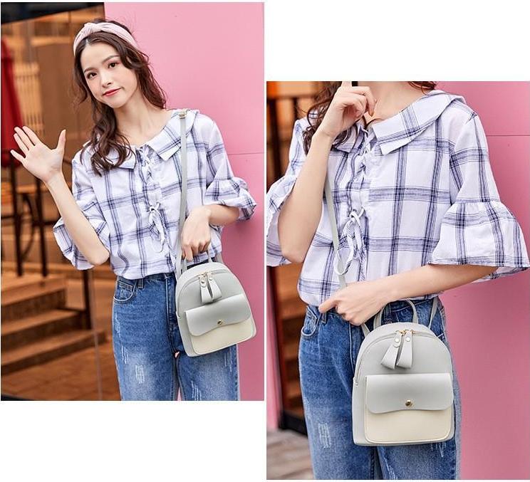 Balo thời trang dễ thương , phong cách hàn quốc, chất liệu da PU TK0027