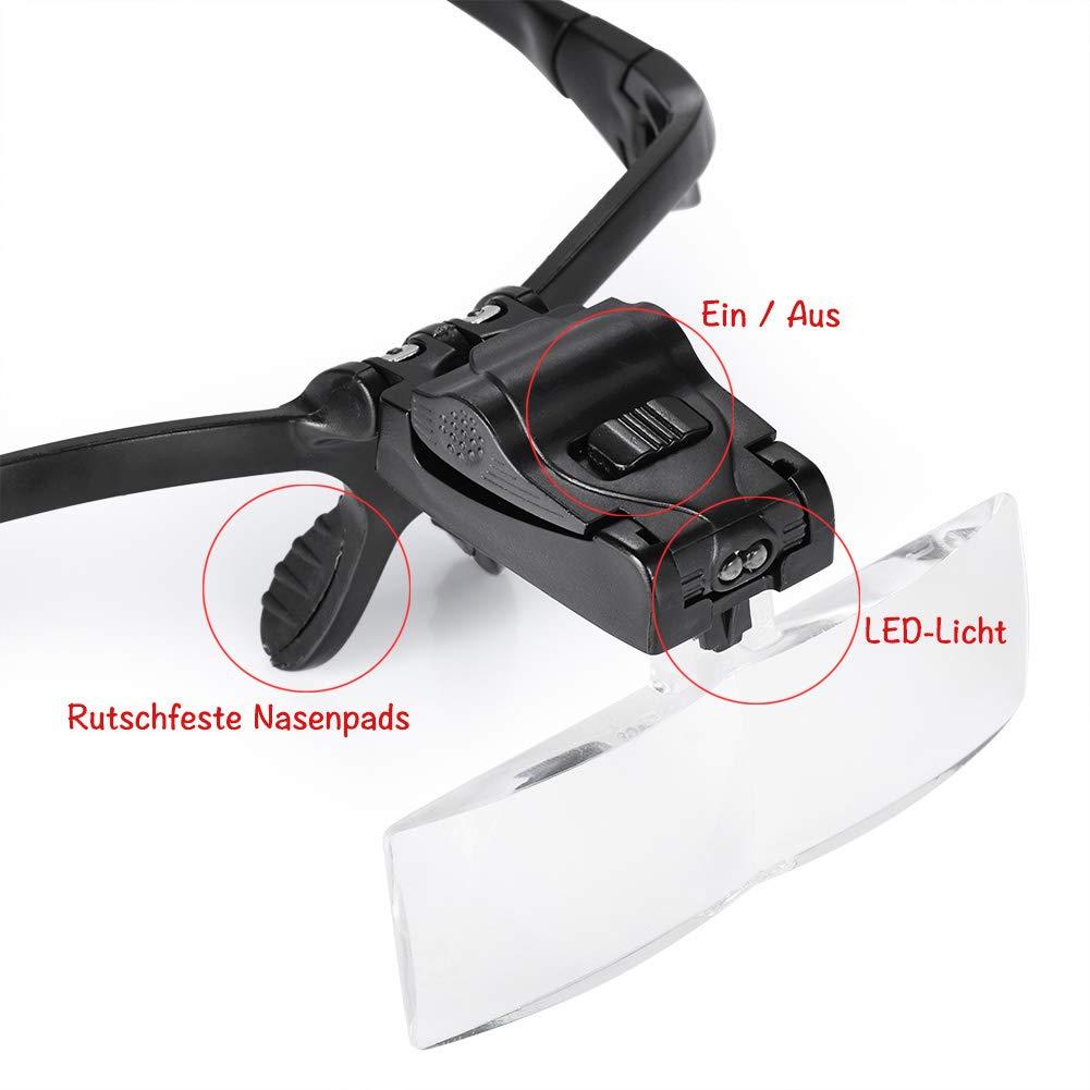 Kính tráng lệ với ánh sáng đèn LED bằng kính lúp kính kính tráng lệ kính có ánh sáng để đọc các thợ kim hoàn thủ công may và sửa chữa