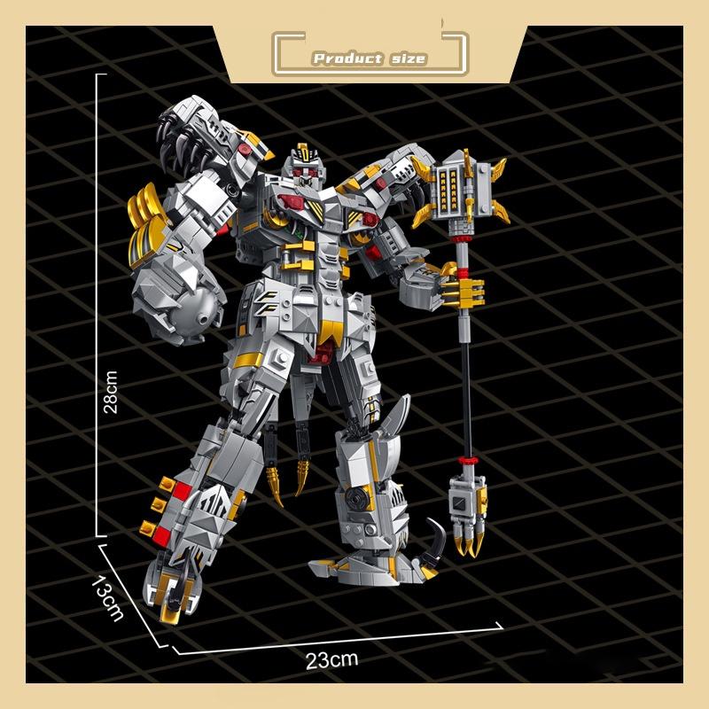 Đồ chơi Lắp ráp Robot Megatron, Panlos 621025 Mecha of Steel, Xếp hình thông minh, Mô hình Autobot