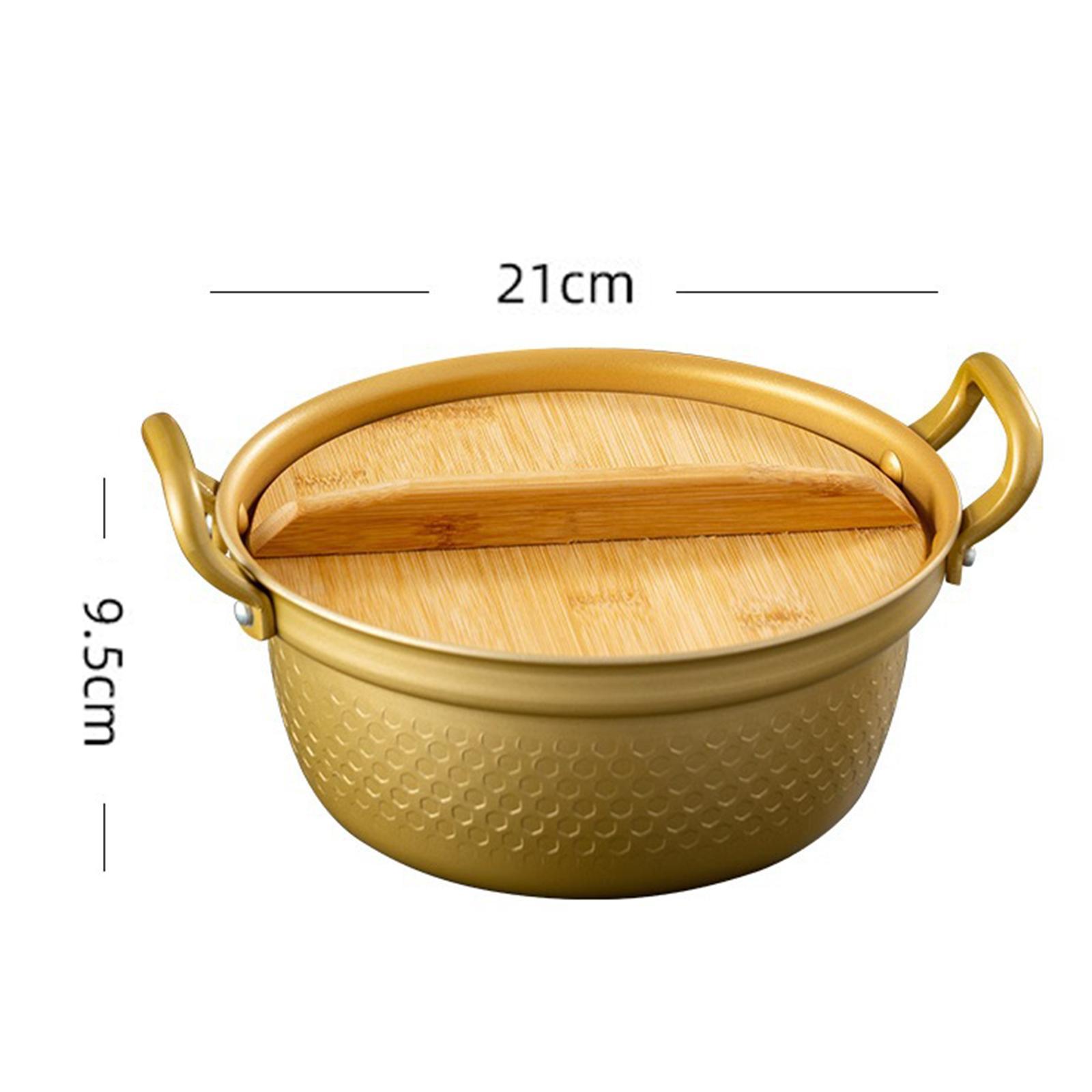 Ramen Cooking Pot Stockpot Double Handle for  Cookware Hiking