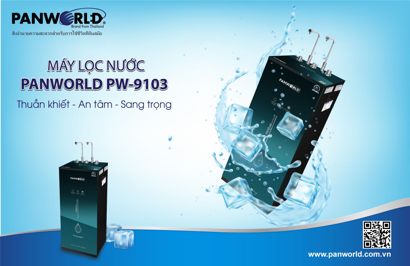 Máy lọc nước nóng lạnh nguội Panworld PW-9103 - Hàng chính hãng