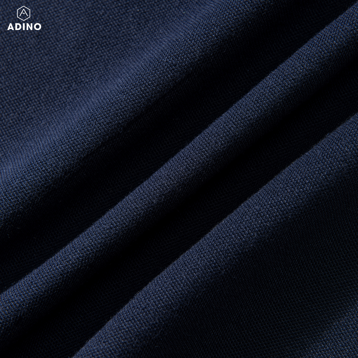 Áo polo nữ ADINO màu xanh đen phối viền xẻ lai vải cotton co giãn dáng slimfit trẻ trung APN02