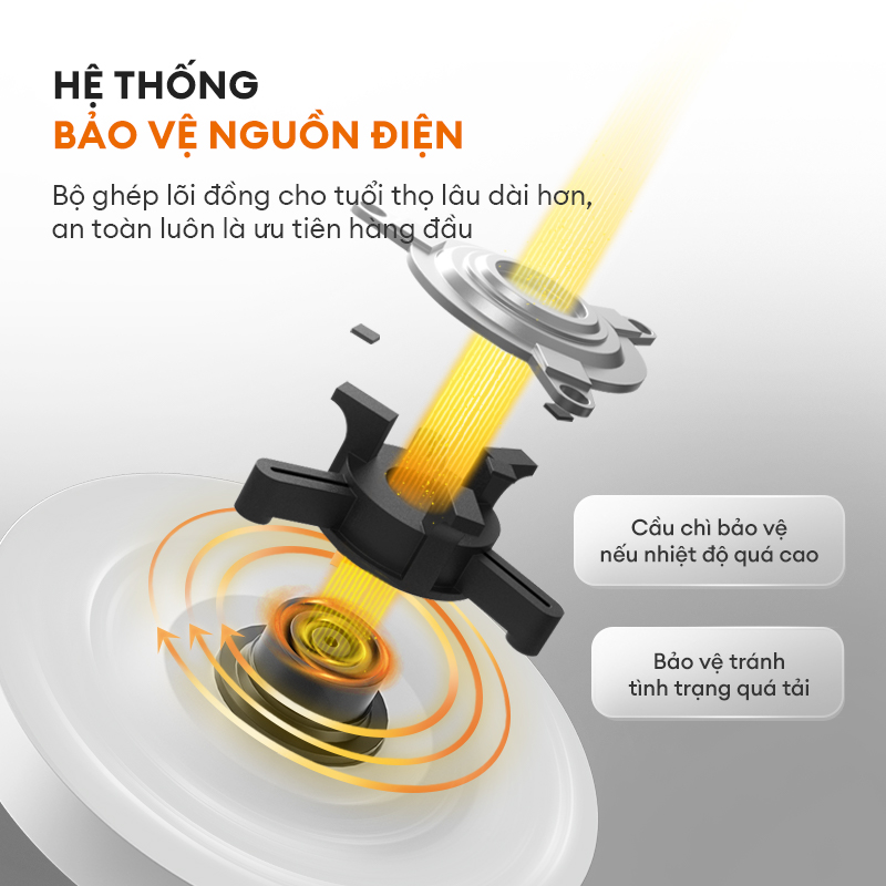 Bình đun nước siêu tốc Gaabor EK20M-WH01A 2L công suất 1500W cao cấp dễ vệ sinh - Hàng chính hãng