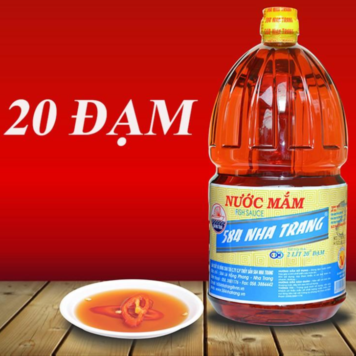 Thùng 6 Chai 2L Nước mắm Nhỉ Cá Cơm 20 độ đạm- 584 Nha Trang - Nước mắm Truyền Thống, Date mới nhất