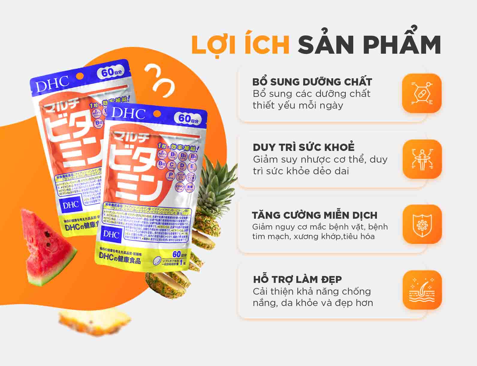 Viên uống DHC Nhật Bản Multi Vitamin Tổng Hợp 90 ngày