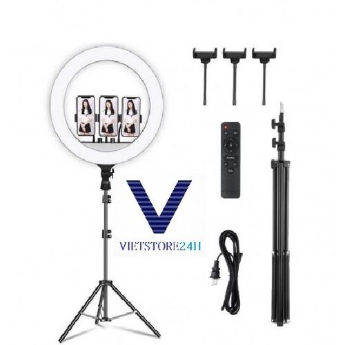 Bộ Đèn Livestream 45cm (Tặng Kèm Remote, 3 Kẹp Điện Thoại)