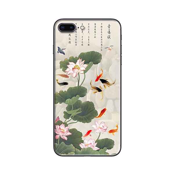 Ốp Lưng in cho iPhone 7 Plus/ 8 Plus Mẫu Tranh Cá Koi - Hàng Chính Hãng