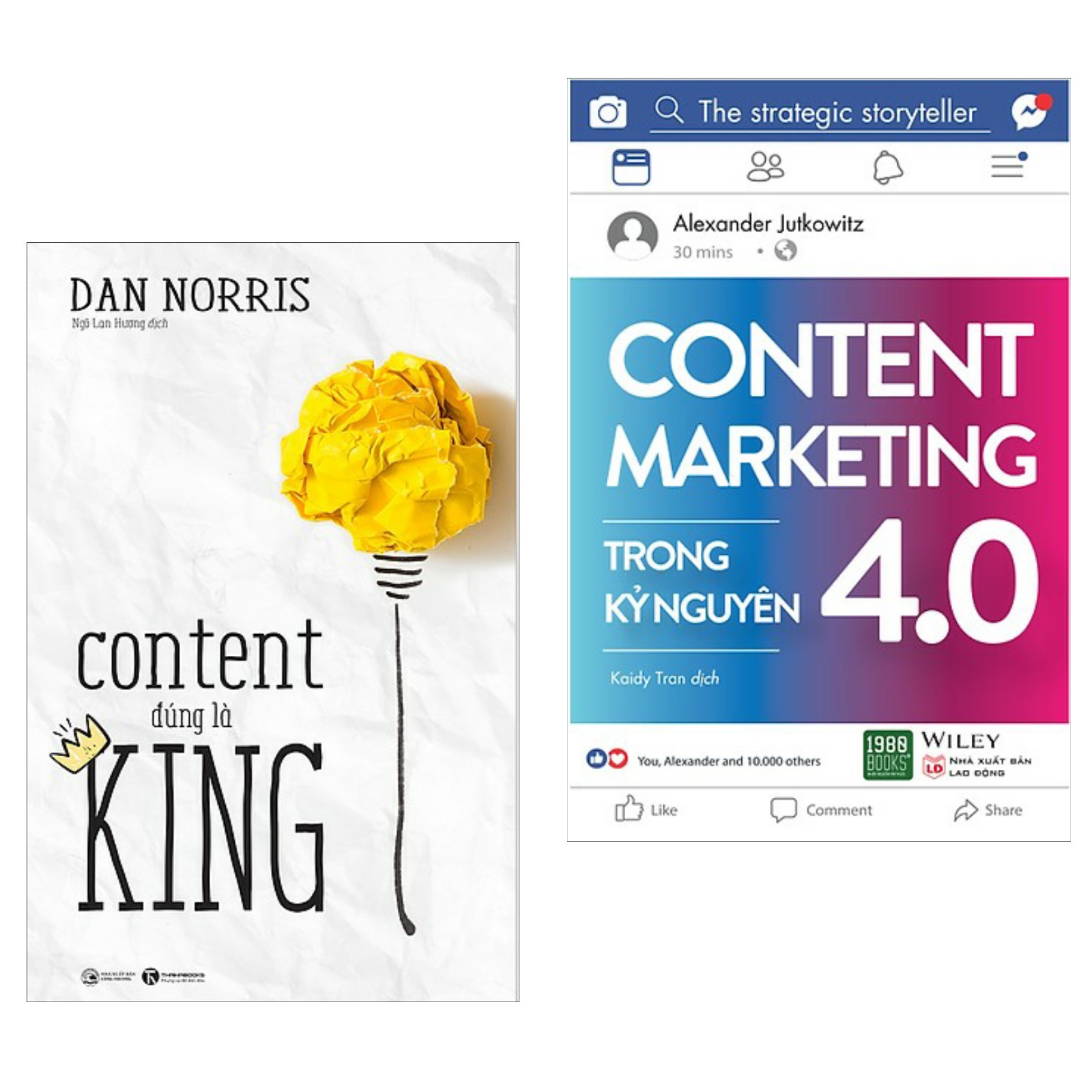 Combo Marketing: Content Đúng Là King + Content Marketing Trong Kỷ Nguyên 4.0 (Tặng kèm Bookmark Happy Life)