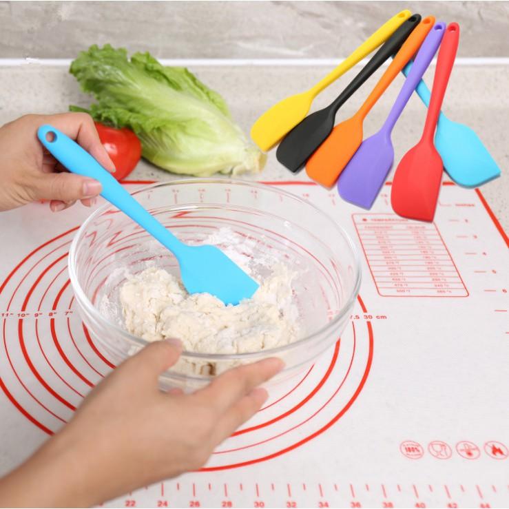 Spatula/Phới Silicon/Phới Dẹt Trộn Bột Vét Bột Đa Năng Kích Thước 21cm-28cm