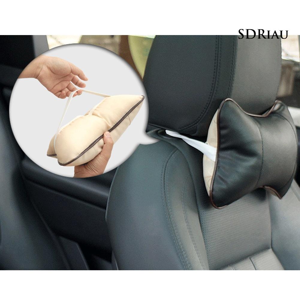 Vỏ Gối Tựa Cổ Màu Sắc Trơn Hình Xương Thông Dụng Cho Ghế Ngồi Xe Hơi