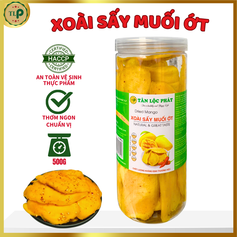 XOÀI SẤY MUỐI ỚT TÂN LỘC PHÁT THƠM NGON ÍT ĐƯỜNG