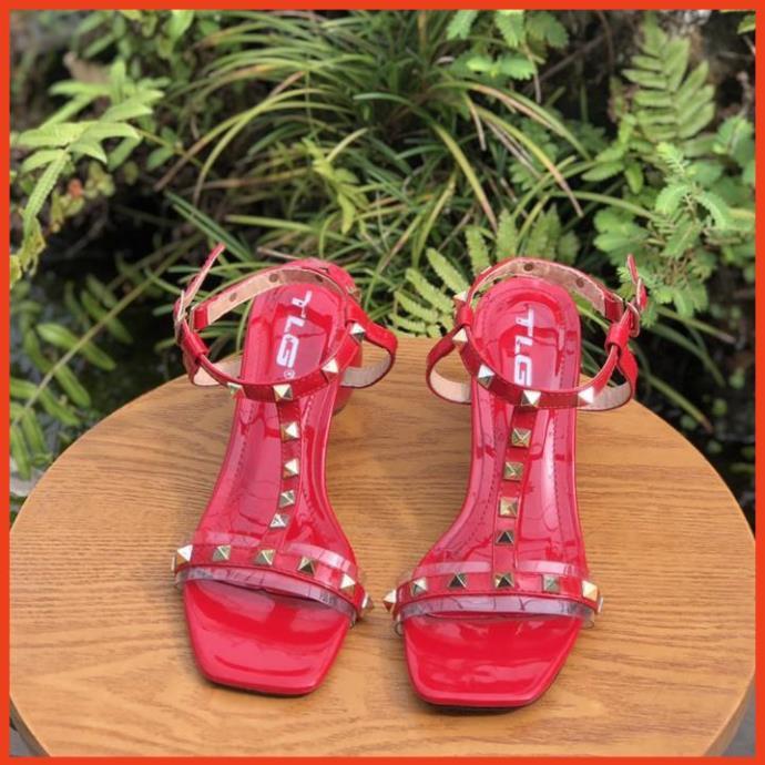TLG Sandal cao gót nữ quai đính đá hot trend 2020 trẻ trung năng động 20742