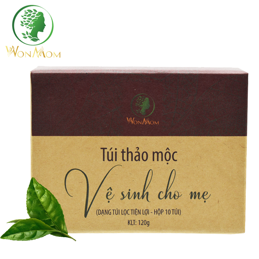 Thảo mộc vệ sinh cho mẹ, xông vùng kín thơm tho, se khít Wonmom ( 10 Túi/Hộp )