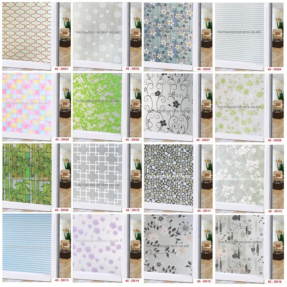 DECAL DÁN KÍNH MỜ SẴN KEO - BÁN THEO 1M TỚI