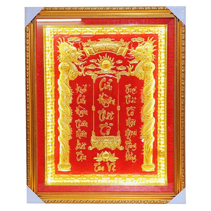 Cửu Huyền Thất Tổ bằng đồng (có Đèn) cao 50 cm