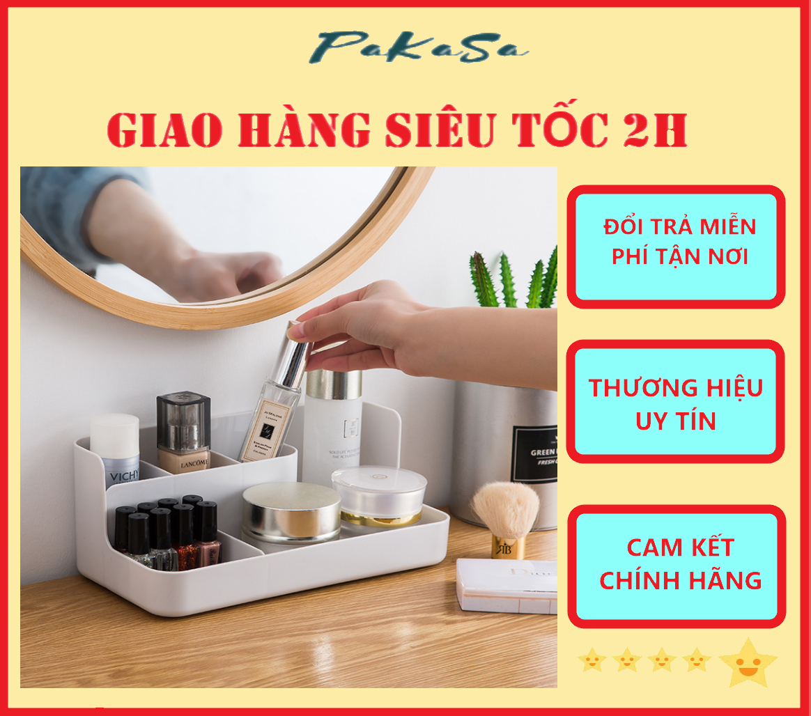 Khay Đựng Mỹ Phẩm 5 Ngăn Để Bàn PaKaSa - Hàng Chính Hãng