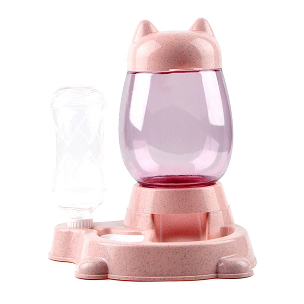 Cat Self Feeder and Waterer Drinking Water/Automatic Feeding Bowls Green