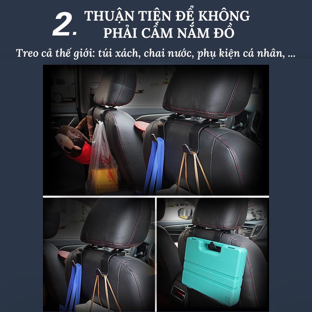 Móc treo đồ chữ s phía sau ghế ô tô tiện lợi