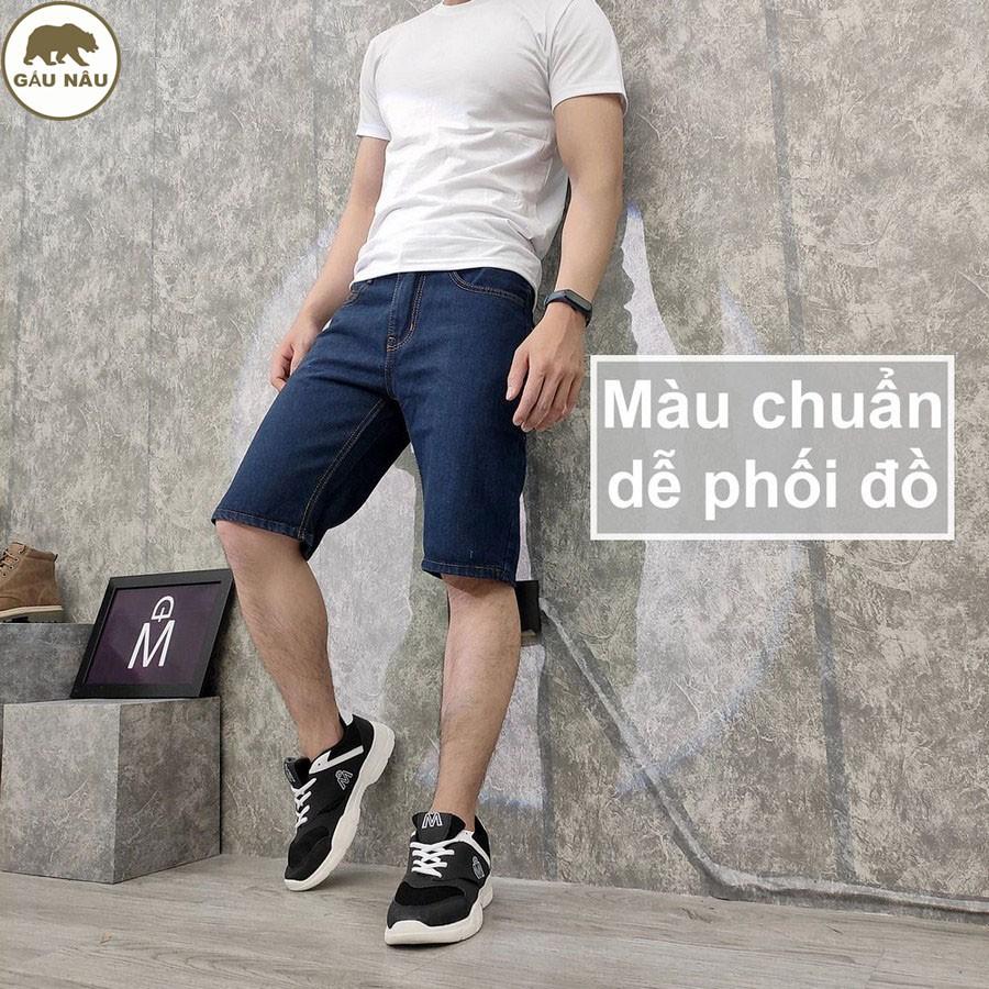 Quần short jean nam GN393 màu chuẩn đẹp Gấu Nâu