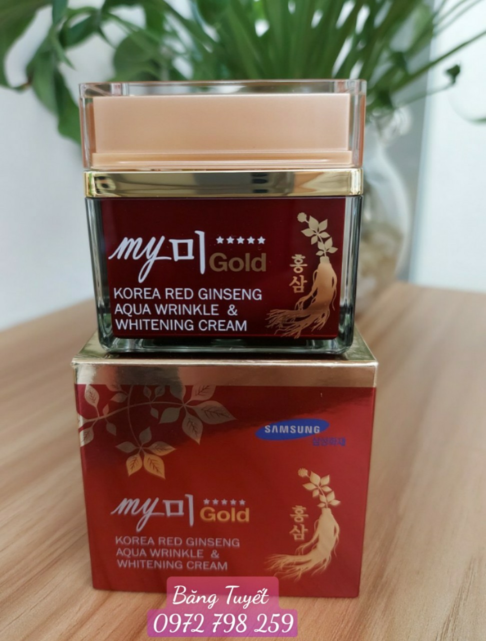 Kem Dưỡng Da Trắng Hồng Mờ nếp nhăn Nhân Sâm My Gold 50ml Hàn Quốc