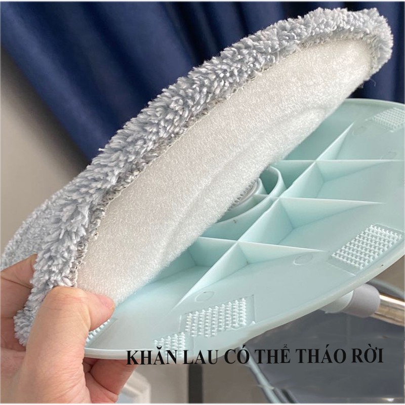 Bộ Cây Lau Nhà Thông Minh K8 Xoay 360 Độ, Siêu Nhanh - Chổi Lau Nhà Tách Nước, Cán Inox Chắc Chắn, Tiện Lợi, Sạch Gọn - Hàng Loại 1 - Chính Hãng MINIIN